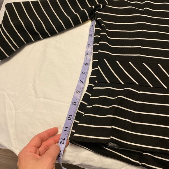 💚 Tribal | Black blazer with white stripes - pockets - size 6 - Picture 8 of 9